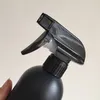 500ml/16Oz Disinfectant Alcohol Refillable Spray Bottles Large Capacity Black Color Plastic Packaging Bottles for Cleaning Aromatherapy