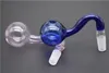 Top Kwaliteit Glas Olie Burner Pijp Dikke 10mm 14mm 18 MM Mannelijke Pyrex Clear Oil Burner Curve Waterpijp voor Roken Water Bongs Gratis verzending