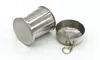 Wholesale hot sale 200pcs/lot 240ml 4 sections stainless steel Camping Telescopic water Cup