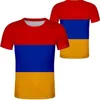 АРМЕНИЯ тенниска бесплатно на заказ имя номер фото белых серые красные черные тройники рука страна футболка армянской нацию флаг утро одежды