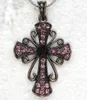 Wholesale Crystal Rhinestone Cross Necklaces & Pendants Chains F167