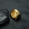 MCW vierkante boor geometrische goudgevulde titanium roestvrijstalen ringen voor mannen sieraden9849577