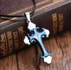 Modig Calssic Vintage Charm Womens Rostfritt Stål Halsband Personlighet Män Punk Hip Hop Cross Pendant Halsband Smycken