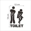 Toiletbrief Teken Bord Wall Sticker Art Verwijderbare badkamerstickers Decor Decor