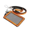 Bling Rhinestone Crystal Neck Lanyard Strap Custom Lanyard med Vertical Pu ID Card Badge Holder för iPhone X Xs 8 7 6 Plus för SA3793250