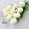 50 PCS Latex Tulipes Artificielle PU Fleur bouquet Real touch fleurs Pour La Maison décoration De Mariage Décoratif Fleurs 13 Couleurs Option