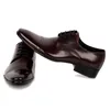 Zapatos formales de marca para hombre, vestido Derby, zapatos de boda de cuero genuino, zapatos Oxford de diseñador italiano con punta redonda, calzado plano nupcial para hombre BD37