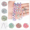 12 Colors 8mm Gradient Imitation Pearl Bead Holy Rosaries Necklace with Crucifix Cross Rosary Necklaces