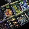 Holografisk nagelfolie Laserblomma Dreamcatcher Mixed Patterns Galaxy Manicure Nail Art Transfer Sticker Set för Christmas Halloween Party