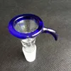 Glass Bowl Funnel Slide With Handle Slides Smoking Tools Accessories 2 Styles 14mm 18mm For Hookahs Bubbler tobacco water bong Oil Rigs