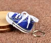 Wholesale 7 Color 3D Sneaker Keychain Novelty Canvas Shoes Key Ring Shoes Key Chain Holder Handbag Pendant Favors Direct Selling