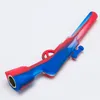 Silicone hand pipe with Iron bowl 110mm length mixed color gun smoking new type fast