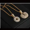 New Hip Hop Men's A-Z Custom Name Bubble Letters Pendant Necklaces Charm For Men Women Gold Cubic Zircon Hip Hop Jewelry Gifts