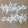 Patches Fabric Collar Trim Neckline Applique För Klänning / Bröllop / T-shirt / Kläder / DIY / Craft / Sy Blomma Floral Lace Rose Golden / White