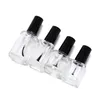 10 ml 15 ml transparent glas nagellackflaska tom med en lock borste tom kosmetiska behållare nagelglasflaskor med borste