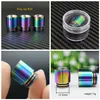 510 810 Gewinde Drip Tips Regenbogenfarbe Edelstahl SS Drip Tip für Wide Bore Mundstück TFV8 TF12 Prince Tank Bulb Glas DHL