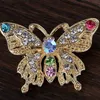 1 Sztuk Moda Motyl Styl Shining Crystal Broszka Pin Kobiety Party Biżuteria Wykwintna Kolorowa Metalowa Broszka Akcesoria