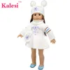 Vêtements de poupée pour filles de 18 pouces, robe pull avec chapeaux et longue écharpe pour enfants, cadeau de fête, jouets, accessoires de vêtements de poupée 3526904