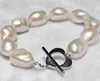 affascinante collana di perle barocche bianche da 14-16 mm Bracciale Orecchino 18"7.8"