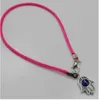 30 Pçs / lote Mista HAMSA MÃO Evil Eye Cordas Pulseiras Sorte Encantos Pingente De Couro