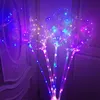 Decoratieve Bobo Ball LED -lijn met stokgolfbal 3m String Ballon Light Up voor Kerstmis Halloween Wedding Birthday Feest Decoratie DHL