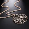 Tiny Crystal Animal Owl Owl Necklace Multilayer Chain Tree of Life Netlaces Jewelry Silverrose Gold for Women Gift Female CO1941786