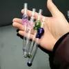 Fumar tubo mini cachimbo de vidro de vidro de vidro colorido de forma de metal colorido bico de sucção de vidro de vidro