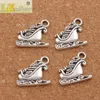 Père Noël traîneau plein de perles de charme cadeau 100pcs / lot 18.6x17mm Pendentifs en argent antique Bijoux de mode DIY Fit Bracelets Collier Boucles d'oreilles L786