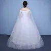 Röd vit tåg vintagewedding klänning 2018 vestidos de novia elegant båt hals spets klänning applikationer blomma slöja enkel prinsessa