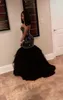 2018 Yeni Seksi Zarif Abiye Sevgiliye Illusion Altın Kristal Boncuklu Mermaid Siyah Kolsuz Artı Boyutu Parti Balo Abiye Vestido