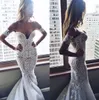 Pallas Couture 인어 웨딩 드레스 아가 하트 목걸이 3D 꽃 Vestidos De Novia 레이스 웨딩 드레스 Bridal Gowns