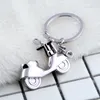 Chaveiro de metal masculino com pingente de motocicleta, porta-chaves de carro, porta-anel, joias