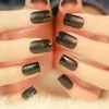 24 pcs French Matte False Nails Square Short Full Cover Nail Art Tips Professional Manicure Products