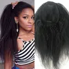 Kinky Straight Menselijk Haar Paardenstaarten Natual Black Color 100G-160G Braziliaanse extensions Clip in Remy African American Hair Products