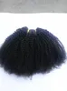 Brazilian Human Virgin Afro Coarse Hair Weft Unproccessed Natural Black Color Baby Soft Hair Extensions For Beauty Women