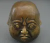 Collectible Carving 4 face Mood Buddha Copper Statue Pleased Anger Sorrow Happy