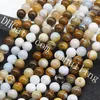 8mm Genuine Natural Multicolor Amarelo Africano Opal Suave Rodada Gemstone Solta Pérolas, 1 Strand, Aproximadamente 48 Grânulos para Fazer Sua Própria Jóia