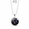 Double side rotatable twelve constellations necklace Time Gem Double-Sided 360 degrees rotary pendant necklace