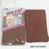 100pcs50bagslot New Deluxe Dream Beige Wig Cap Stretchable Elastic Hair Net Snood Wig Cap för att göra Wig Hairnet Hair Mesh2339725