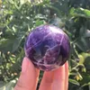 1pcs 100 sonho natural de ametyst gemstone quartzo cristal esfera reiki cura chevron amethyst cristal gemstone ball3826782