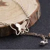 H:HYDE Butterfly Anklet Pendant Tassel Rhinestone Ankle Bracelet Beach Foot Chain For Women Girl Charms Barefoot Sandals Jewelry