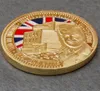 WWII 프랑스 소드 비치 기념품 도전 유로 로얄 엔지니어 D-Day 골드 도금 기념 금속 동전 가치 컬렉션