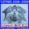 Kropp för Yamaha Glossy Black Hot YZF R6 S R 6s YZF600 YZFR6S 06 07 08 09 231HM.12 YZF-600 YZF R6S YZF-R6S 2006 2007 2008 2009 Feedings Kit