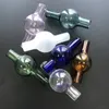 Universal färgad glasbubbla Carb Cap Rökning Tillbehör Runda bollkupol för Quartz Thermal Banger Nail DCC09