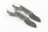 DHL verzending nieuwe mini kleine vouwmes VG10 DAMASCUS stalen mes TC4 titanium legering handvat outdoor EDC zakmessen EDC-gereedschappen