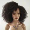 Ny frisyr Afro Kinky Curly 360 Lace Frontal Human Hair Wig Blekt Knots Indian 4a HD Undetected Front Brasilian Remy Paryk för Black Women Diva1150% Täthet