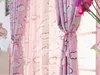 Härlig tecknad blackout gardiner för barnbarn sovrum vita moln mönster gardin tyll fönster draperar pinkblue heminredning9951991