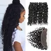 Meetu Brazilian Human Hair Bundles with Closure 13x4 Lace Frontal Body Deep Loose Indian Virgin Water Kinky Curly Extensions for W7819682