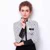 2017 Kadın Stripes Pamuk Ofis Giyim Vücut Bluz Gömlek Bayanlar Ince Uzun Kollu Kırmızı Balck Tek Parça Vücut Gömlek