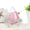 Envoltura de regalo 48pcs / lot Transparent Plastic Forma de diamante Caja de caramelo Clara Favor de Boda Favoritos Titulares Regalos GIVEA BODA1